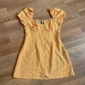 H&M Orange Floral Mini Dress